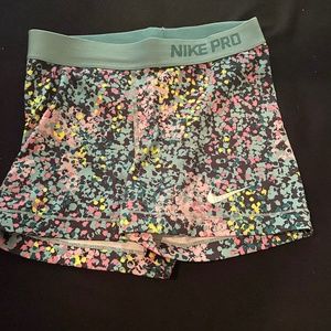 Nike Pro 3” multi-color compression shorts